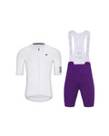 HOLOKOLO maillot corto y pantalón corto - VICTORIOUS ELITE - púrpura/blanco