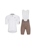 HOLOKOLO maillot corto y pantalón corto - VICTORIOUS ELITE - blanco/marrón