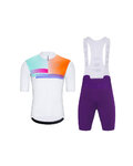 HOLOKOLO maillot corto y pantalón corto - SPECTRO - púrpura/blanco