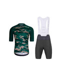 HOLOKOLO maillot corto y pantalón corto - CAMOTRAIL - antracita/verde