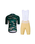 HOLOKOLO maillot corto y pantalón corto - CAMOTRAIL - beige/verde