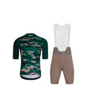 HOLOKOLO maillot corto y pantalón corto - CAMOTRAIL - marrón/verde