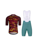 HOLOKOLO maillot corto y pantalón corto - CAMOTRAIL - azul/granate