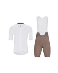 HOLOKOLO maillot corto y pantalón corto - AEROLITE - blanco/marrón