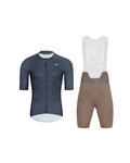 HOLOKOLO maillot corto y pantalón corto - ELEVATE - marrón/púrpura/antracita