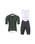 HOLOKOLO maillot corto y pantalón corto - ELEVATE - antracita/verde