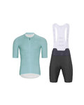 HOLOKOLO maillot corto y pantalón corto - ELEVATE - antracita/azul claro