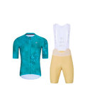 HOLOKOLO maillot corto y pantalón corto - RUSTLE - beige/turquesa
