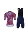 HOLOKOLO maillot corto y pantalón corto - RUSTLE - azul/negro/granate
