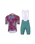 HOLOKOLO maillot corto y pantalón corto - RUSTLE - azul/granate