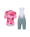 RIVANELLE maillot corto y pantalón corto - CHERIE - verde/rosa