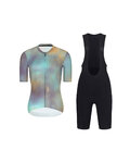RIVANELLE maillot corto y pantalón corto - COSMA - negro/púrpura/dorado