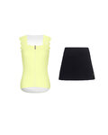 RIVANELLE maillot corto y falda - SCALLESSA - negro/amarillo