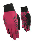 ALÉ guantes de dedos largos - SPIRAL DESIGN - rosa/negro