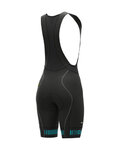 ALÉ pantalones cortos de tirantes - PRR STRADA LADY - negro/turquesa