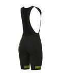 ALÉ pantalones cortos de tirantes - GRAPHICS PRR STRADA LADY - negro/amarillo