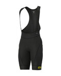 ALÉ pantalones cortos de tirantes - R-EV1 AGONISTA PLUS - negro/amarillo