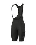 ALÉ pantalones cortos de tirantes - OFF-ROAD GRAVEL STONES CARGO - negro