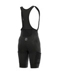 ALÉ pantalones cortos de tirantes - OFF-ROAD GRAVEL STONES CARGO - negro