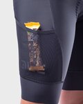 ALÉ pantalones cortos de tirantes - OFF-ROAD GRAVEL STONES CARGO - negro