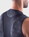 ALÉ pantalones cortos de tirantes - OFF-ROAD GRAVEL STONES CARGO - negro