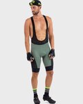 ALÉ pantalones cortos de tirantes - OFF-ROAD GRAVEL STONES CARGO - verde