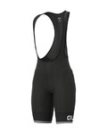 ALÉ pantalones cortos de tirantes - SOLID BLEND LADY - negro/blanco