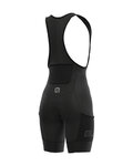 ALÉ pantalones cortos de tirantes - OFF-ROAD GRAVEL STONES CARGO LADY - negro
