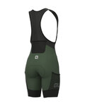 ALÉ pantalones cortos de tirantes - OFF-ROAD GRAVEL STONES CARGO LADY - verde