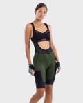 ALÉ pantalones cortos de tirantes - OFF-ROAD GRAVEL STONES CARGO LADY - verde