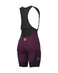 ALÉ pantalones cortos de tirantes - OFF-ROAD GRAVEL STONES CARGO LADY - púrpura