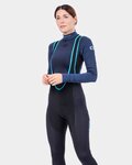ALÉ pantalones largos con tirantes - KLIMATIK K-WIND BLIZZARD - negro
