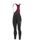 ALÉ pantalones largos con tirantes - SOLID ESSENTIAL - rosa/negro