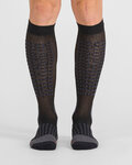 SPORTFUL medias - APEX LONG - negro/rojo