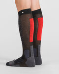 SPORTFUL medias - APEX LONG - negro/rojo