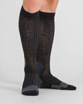 SPORTFUL medias - APEX LONG - negro/gris