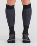 SPORTFUL medias - WARM WOOL LONG - negro/gris