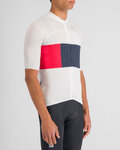 SPORTFUL jersey de manga corta - SNAP - blanco/azul/rojo