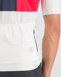 SPORTFUL jersey de manga corta - SNAP - blanco/azul/rojo
