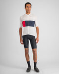SPORTFUL jersey de manga corta - SNAP - blanco/azul/rojo