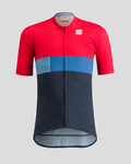 SPORTFUL jersey de manga corta - SNAP KID - ciclamen/azul