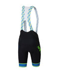 KARPOS pantalones cortos de tirantes - VERVE - negro/verde