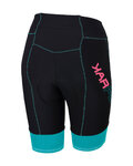 KARPOS pantalones cortos sin tirantes - VERVE - negro/turquesa