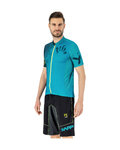 KARPOS jersey de manga corta - GREEN FIRE - turquesa