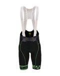 KARPOS pantalones cortos de tirantes - VERVE EVO - negro/verde