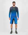 KARPOS maillot de verano de manga larga - VAL DI DENTRO - gris/azul