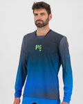 KARPOS maillot de verano de manga larga - VAL DI DENTRO - gris/azul