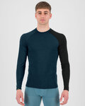 KARPOS camiseta de manga larga - DINAMICO MERINO 130 - azul/negro