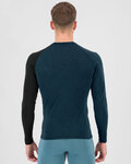 KARPOS camiseta de manga larga - DINAMICO MERINO 130 - azul/negro