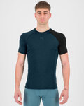 KARPOS Camiseta de manga corta - DINAMICO MERINO 130 - azul/negro
